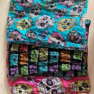 Set of 3 Day of the Dead Sugar Skull/Papel Picado Scarfs